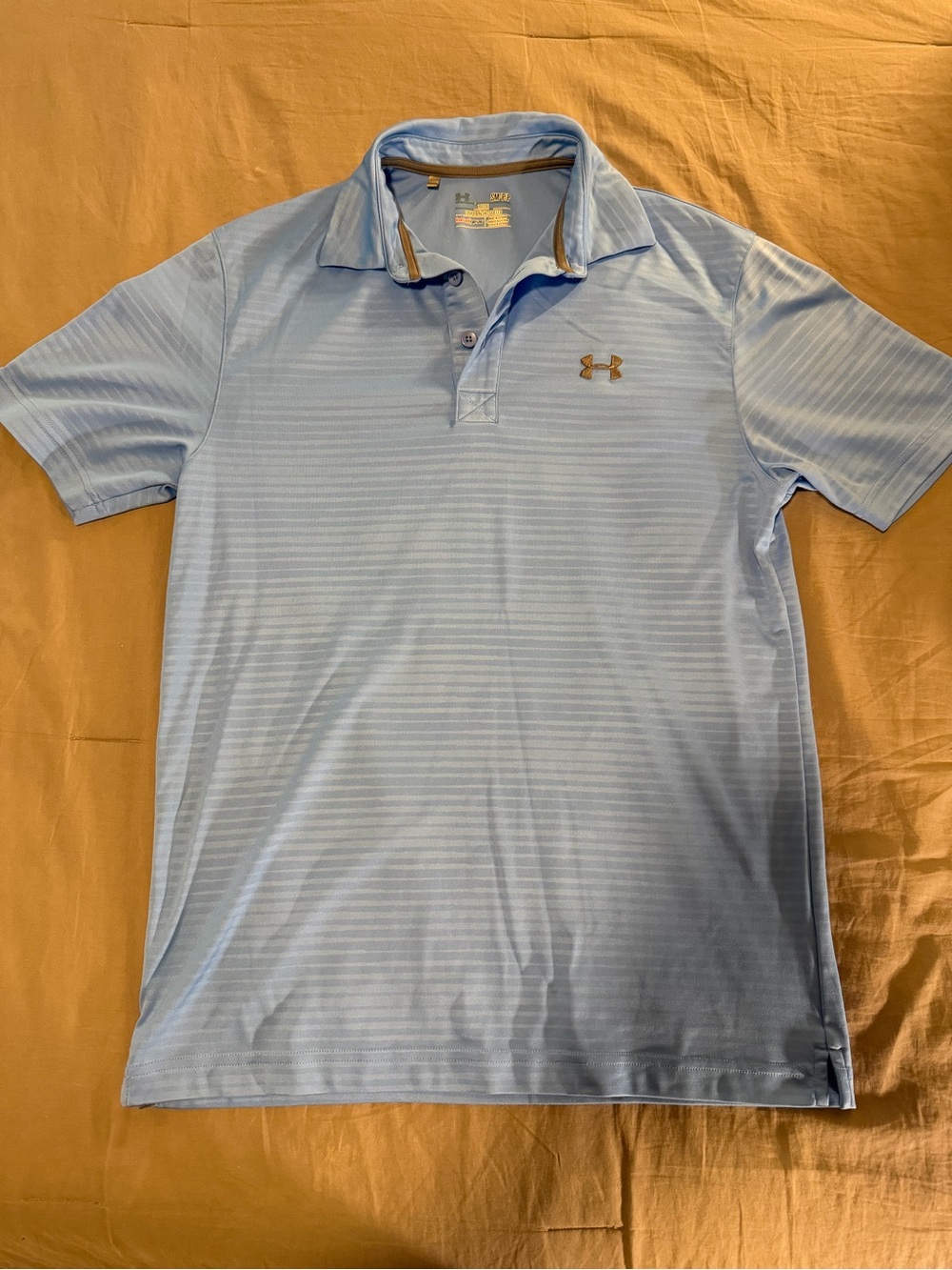 Under Armour Men's Sky Blue Polo with Contrast Logo